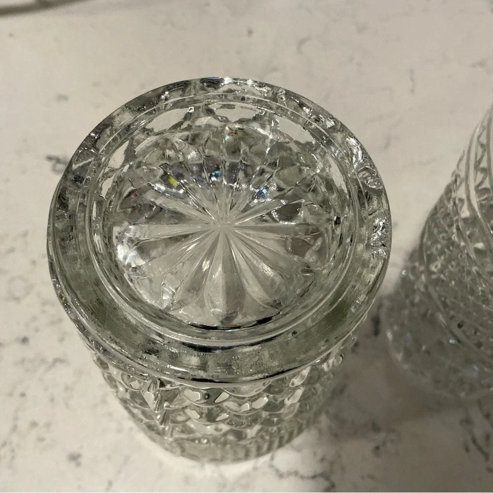 Vtg Anchor hocking Wexford clear glass flat tumbler criss cross ice water glass